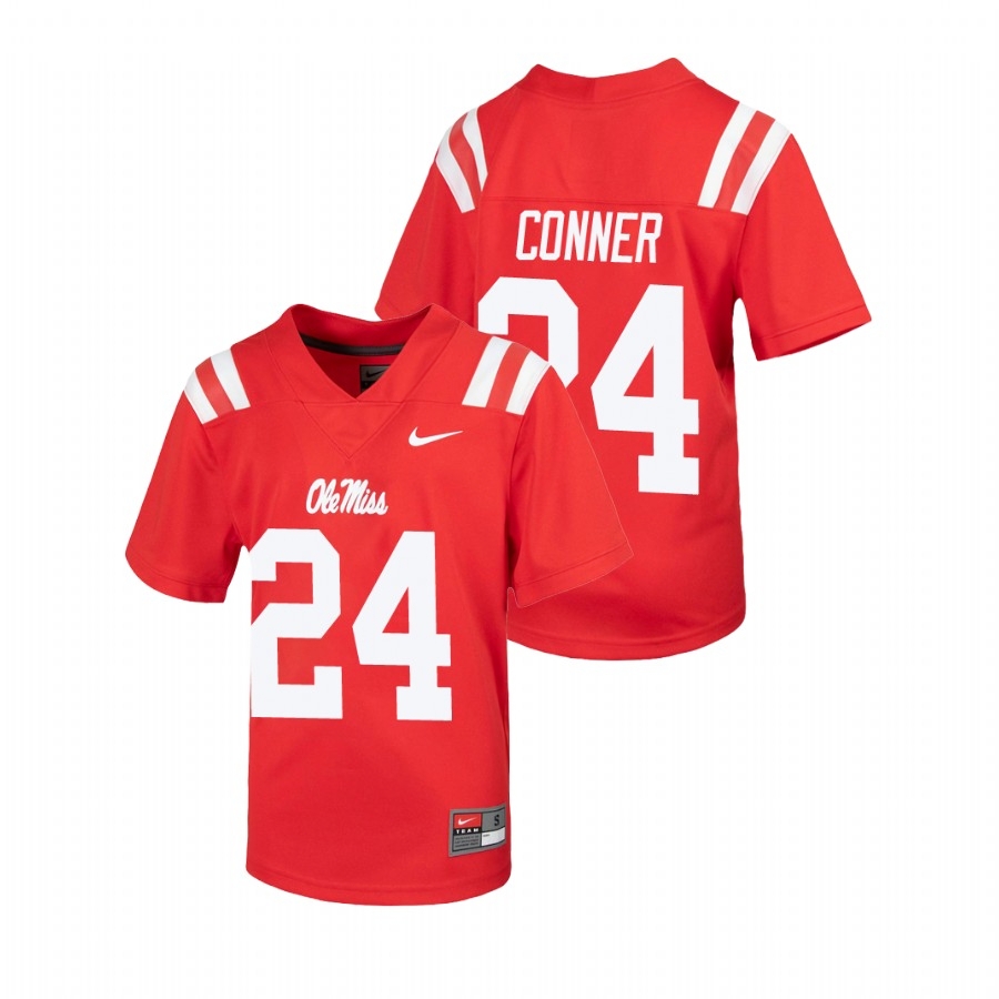 Ole Miss Rebels Youth NCAA Snoop Conner #24 Red Untouchable College Football Jersey VJX2149QM
